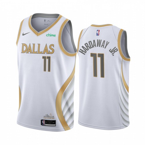 Dallas Mavericks #11 Tim Hardaway Jr. White Youth Swingman 2020-21 City Edition Jersey Youth