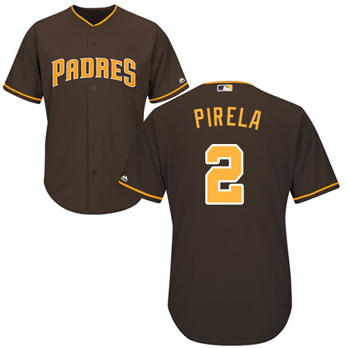 San Diego Padres #2 Jose Pirela Brown New Cool Base Stitched Jersey Men's