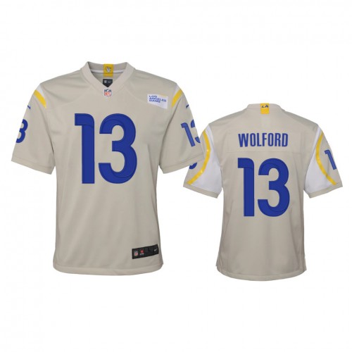 Los Angeles Los Angeles Rams #13 John Wolford Youth Game Jersey - Bone Youth
