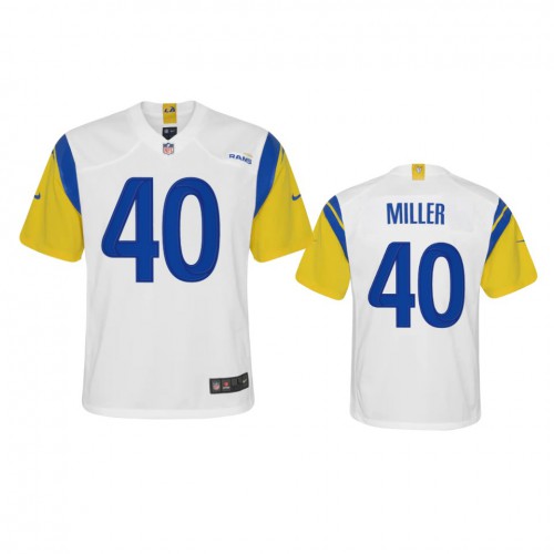 Los Angeles Los Angeles Rams #40 Von Miller Youth Alternate Game Jersey - White Youth