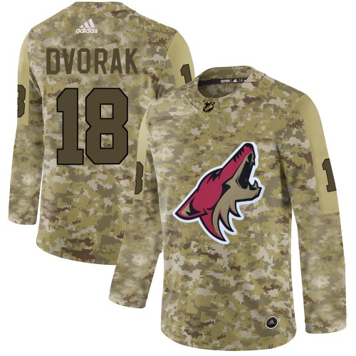 Adidas Arizona Coyotes #18 Christian Dvorak Camo Authentic Stitched Jersey Men's
