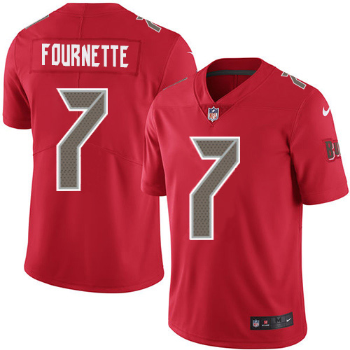 Tampa Bay Buccaneers #7 Leonard Fournette Red Men's Stitched Limited Rush Jersey