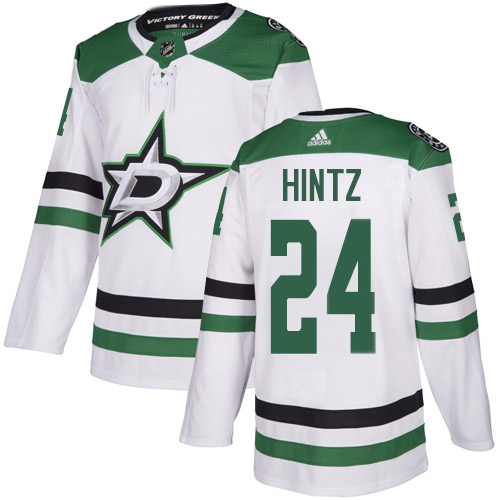 Adidas Dallas Stars #24 Roope Hintz White Road Authentic Stitched Jersey Men's