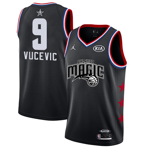 Orlando Magic #9 Nikola Vucevic Black Womens Jordan Swingman 2019 All-Star Game Jersey Womens