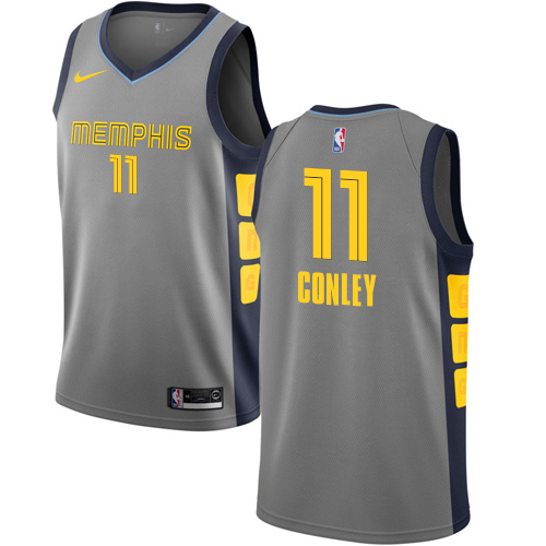 Memphis Grizzlies #11 Mike Conley Gray Swingman City Edition 2018/19 Jersey Mens