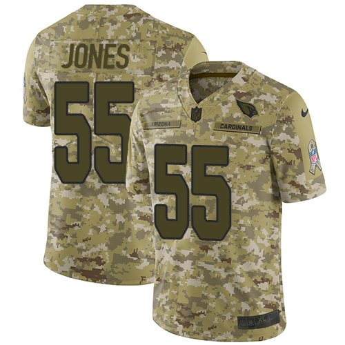 Arizona Cardinals #55 Chandler Jones Camo Youth Stitched Limited 2018 Salute to Service Jersey Youth