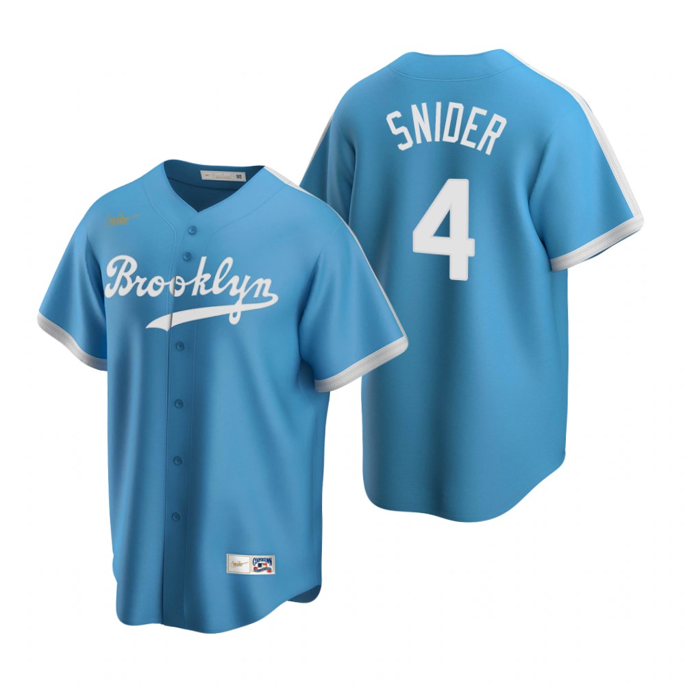Los Angeles Dodgers #4 Duke Snider Light Blue Alternate Cooperstown Collection Jersey