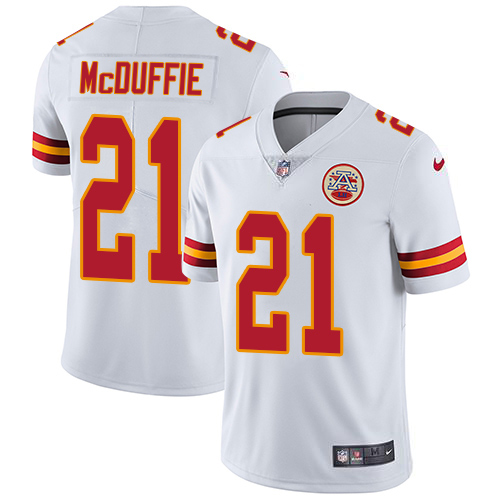 Chiefs #21 Trent McDuffie White Men's Stitched Vapor Untouchable Limited Jersey