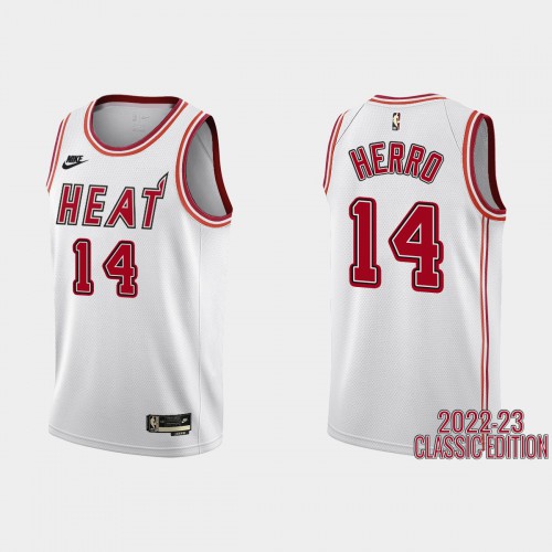 Miami Miami Heat #14 Tyler Herro White Mens 2022-23 Classic Edition Jersey Mens