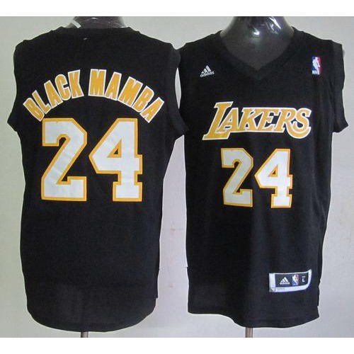 Los Angeles Lakers #24 Kobe Bryant Black Mamba Fashion Stitched Jersey Mens