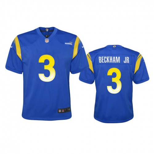 Los Angeles Los Angeles Rams #3 Odell Beckham Jr. Youth Game Jersey - Royal Youth
