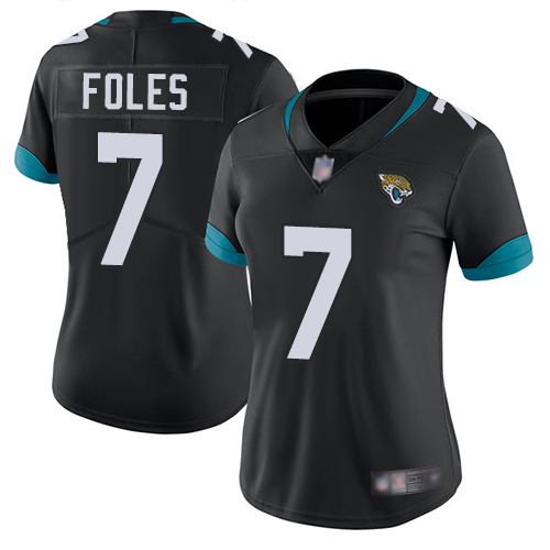Jacksonville Jaguars #7 Nick Foles Black Team Color Women's Stitched Vapor Untouchable Limited Jersey Womens