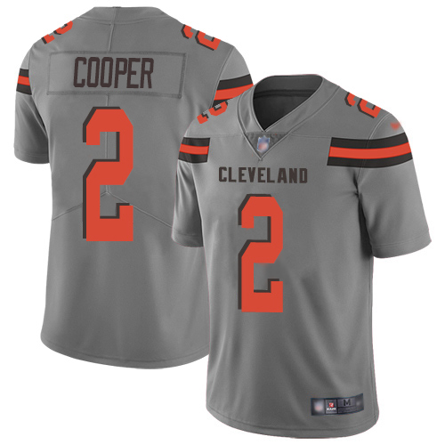 Browns #2 Amari Cooper Gray Men's Stitched Limited Inverted Legend Jersey