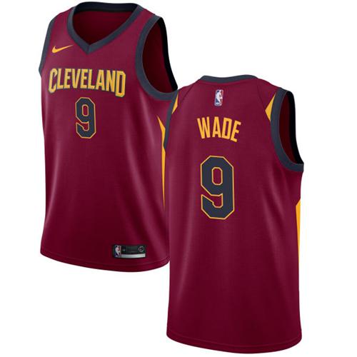 Cleveland Cavaliers #9 Dwyane Wade Red Swingman Icon Edition Jersey Mens