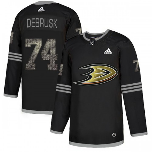 Adidas Anaheim Ducks #74 Jake DeBrusk Black Authentic Classic Stitched Jersey Men's