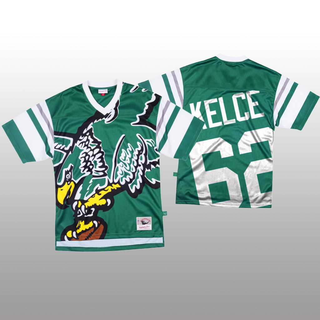 Philadelphia Eagles #62 Jason Kelce Green Men's Mitchell & Nell Big Face Fashion Limited Jersey