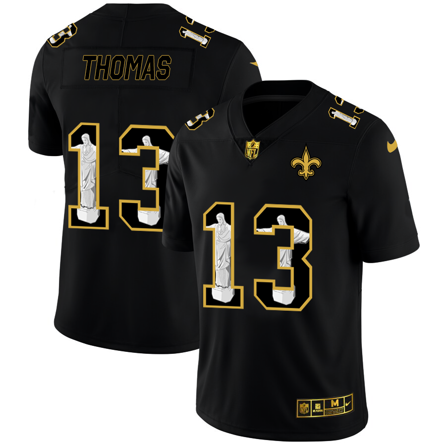 New Orleans Saints #13 Michael Thomas Carbon Black Vapor Cristo Redentor Limited Jersey