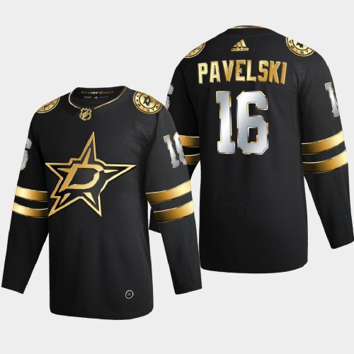 Dallas Dallas Stars #16 Joe Pavelski Men's Adidas Black Golden Edition Limited Stitched Jersey Men's