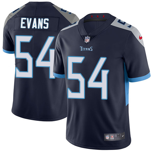 Tennessee Titans #54 Rashaan Evans Navy Blue Team Color Youth Stitched Vapor Untouchable Limited Jersey Youth
