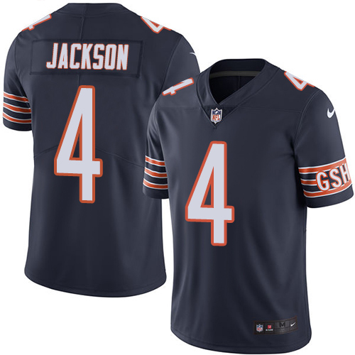 Bears #4 Eddie Jackson Navy Blue Team Color Men's Stitched Vapor Untouchable Limited Jersey