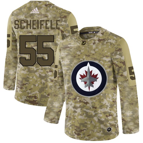 Adidas Winnipeg Jets #55 Mark Scheifele Camo Authentic Stitched Jersey Men's