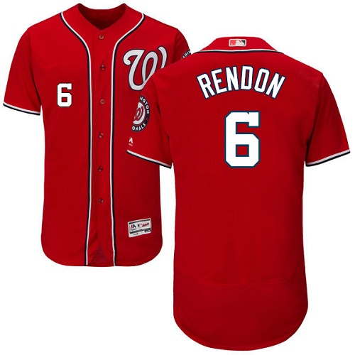 Washington Nationals #6 Anthony Rendon Red Flexbase Authentic Collection Stitched Jersey Men's