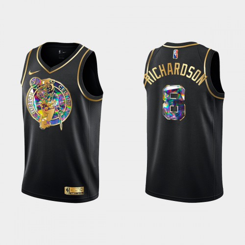 Boston Boston Celtics #8 Josh Richardson Mens Golden Edition Diamond Logo 2021/22 Swingman Jersey - Black Mens