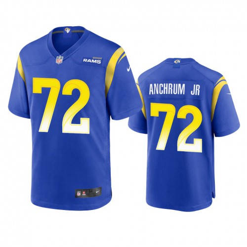 Los Angeles Los Angeles Rams #72 Tremayne Anchrum Jr. Men's Game Jersey - Royal Men's