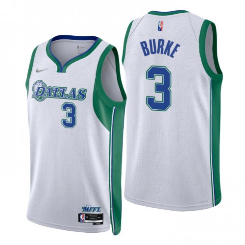 Dallas Dallas Mavericks #3 Trey Burke Mens White 2021/22 Swingman Jersey - City Edition Mens