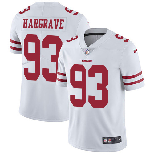 49ers #93 Javon Hargrave White Men's Stitched Vapor Untouchable Limited Jersey