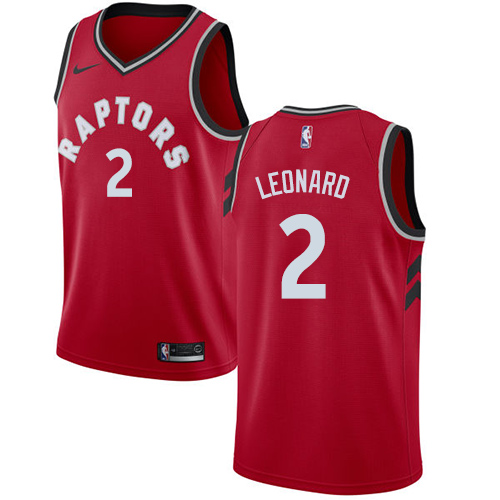 Toronto Raptors #2 Kawhi Leonard Red Swingman Icon Edition Jersey Mens