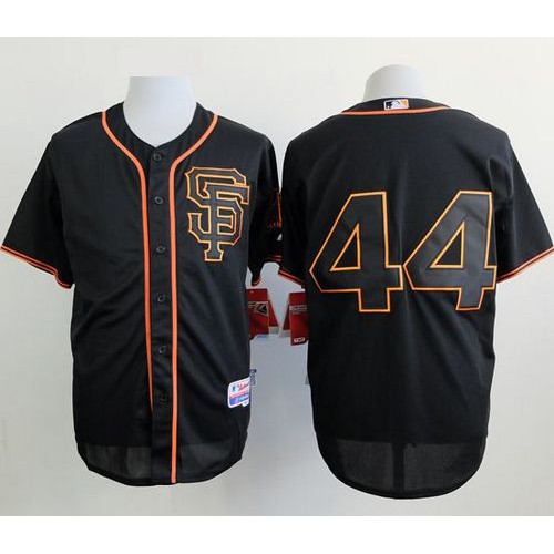 San Francisco Giants #44 Willie McCovey Black Alternate Cool Base Stitched Jersey Men's