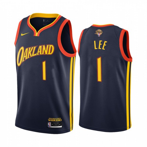 Golden State Warriors #1 Damion Lee Navy Swingman Youth 2022 Finals City Edition Jersey Youth