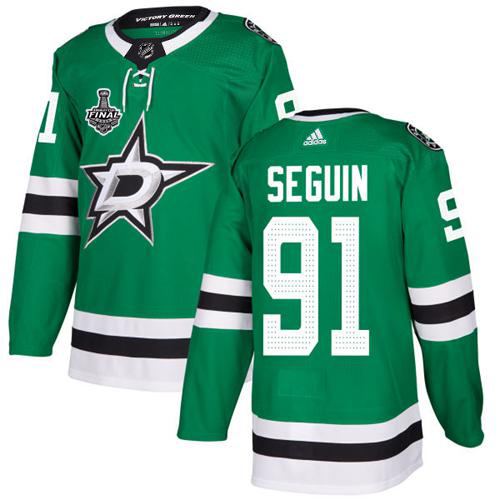 Adidas Dallas Stars #91 Tyler Seguin Green Home Authentic 2020 Stanley Cup Final Stitched Jersey Men's