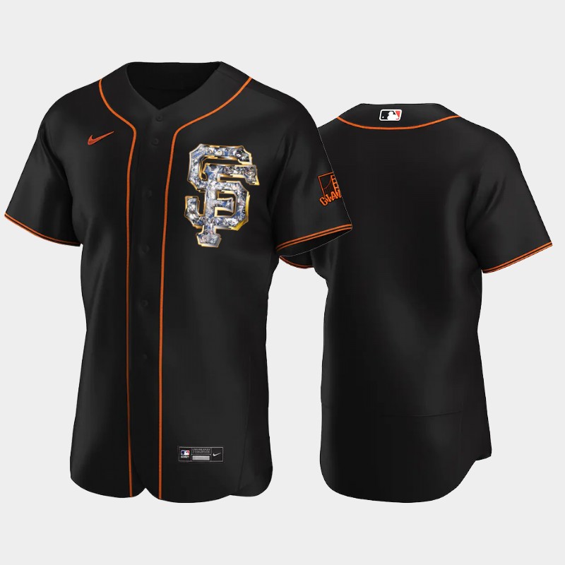 San Francisco Giants Blank Men's Diamond Edition Jersey - Black