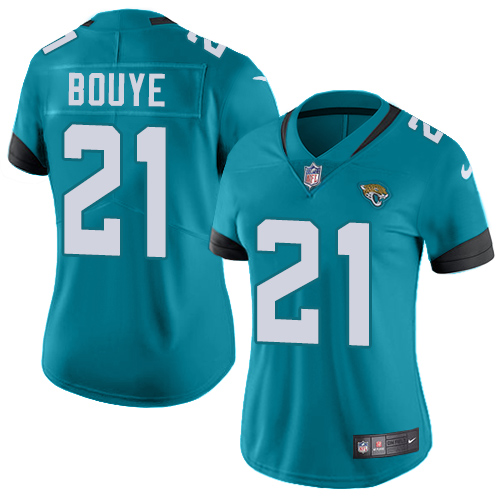 Jacksonville Jaguars #21 A.J. Bouye Teal Green Alternate Women's Stitched Vapor Untouchable Limited Jersey Womens