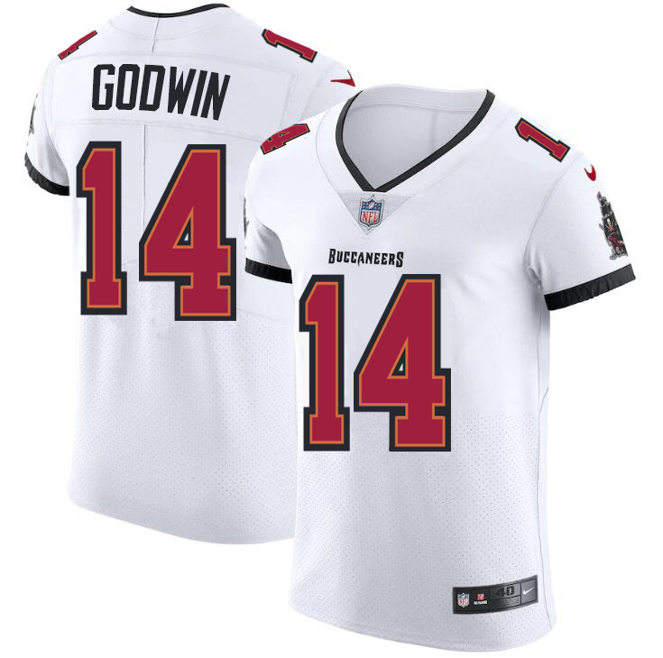 Tampa Bay Buccaneers #14 Chris Godwin Men's White Vapor Elite Jersey