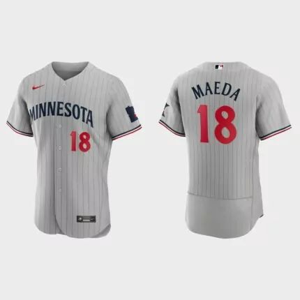 Minnesota Twins #18 Kenta Maeda Men's 2023 Authentic Jersey - Gray