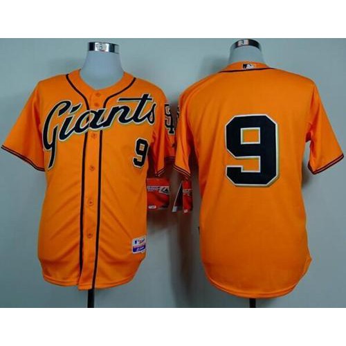 San Francisco Giants #9 Brandon Belt Orange Cool Base Stitched Jersey Men's