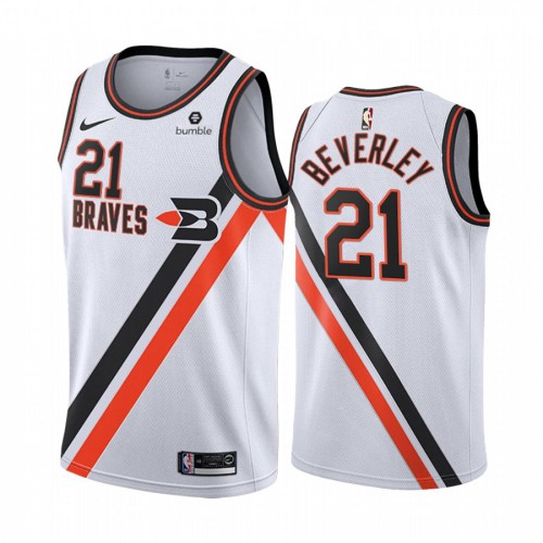 Los Angeles Clippers #21 Patrick Beverley White2019-20 Classic Edition Stitched Jersey Mens
