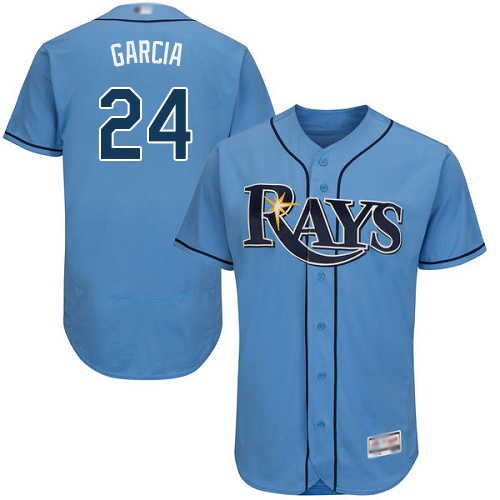 Tampa Bay Rays #24 Avisail Garcia Light Blue Flexbase Authentic Collection Stitched Jersey Men's