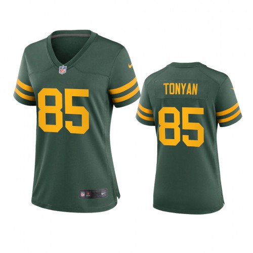 Green Bay Green Bay Packers #85 Robert Tonyan Women's Alternate Game Player Jersey - Green Womens