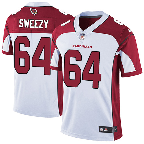 Arizona Cardinals #64 J.R. Sweezy White Men's Stitched Vapor Untouchable Limited Jersey Men's