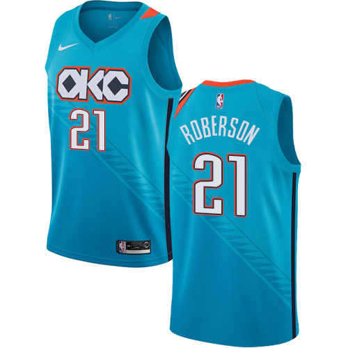 Oklahoma City Thunder #21 Andre Roberson Turquoise Swingman City Edition 2018/19 Jersey Mens