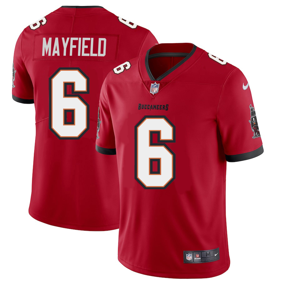 Tampa Bay Buccaneers #6 Baker Mayfield Men's Red Vapor Limited Jersey