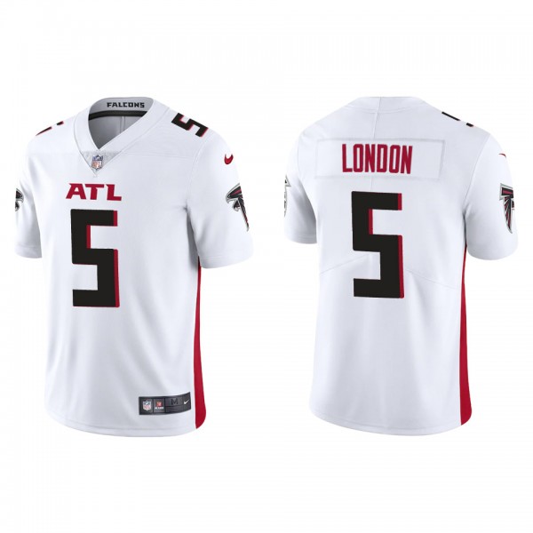 Youth Atlanta Falcons #5 Drake London White Vapor Untouchable Limited Stitched Jersey