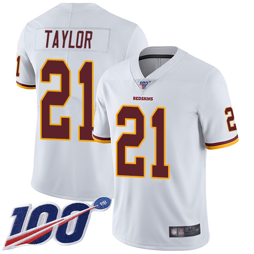 Commanders #21 Sean Taylor White Youth Stitched 100th Season Vapor Limited Jersey