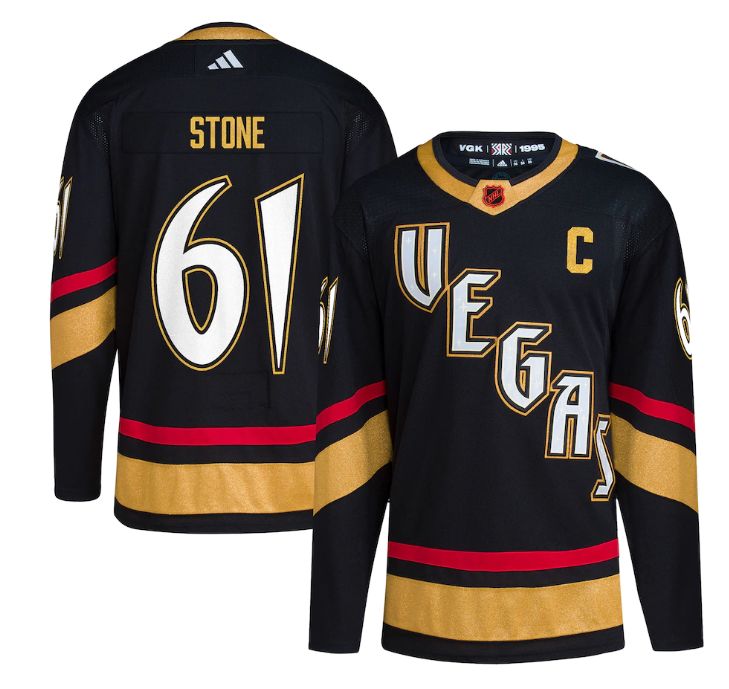 Vegas Golden Knights #61 Mark Stone Men's Adidas Reverse Retro 2.0 Authentic Player Jersey - Black