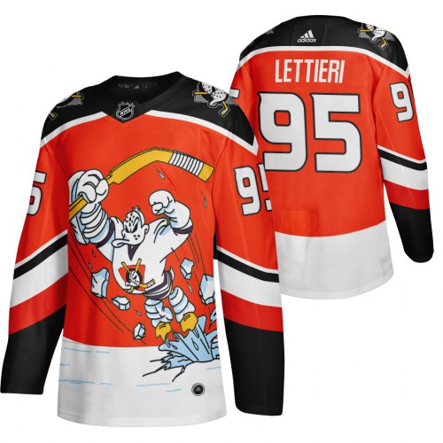 Anaheim Anaheim Ducks #95 Vinni Lettieri Red Men's Adidas 2020-21 Reverse Retro Alternate Jersey Men's