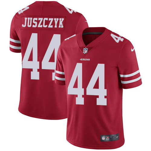 49ers #44 Kyle Juszczyk Red Team Color Men's Stitched Vapor Untouchable Limited Jersey